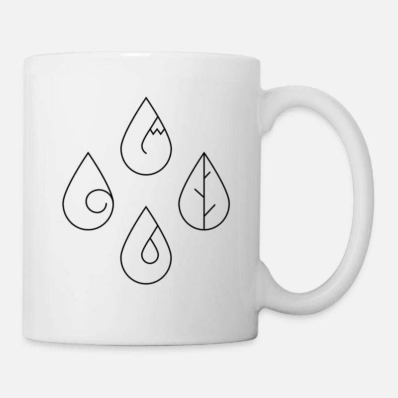 Elements in a Raindrop - black - Tasse - Weiß