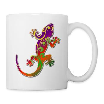 Gecko - Slizzer - Salamander - - Tasse - Weiß - Rechts