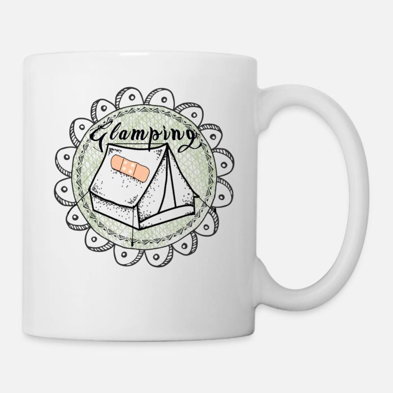 Zelt - Tasse - Weiß