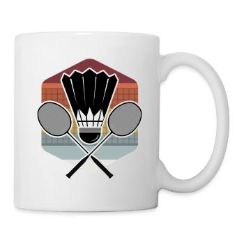Badminton Federball - Tasse - Weiß - Rechts