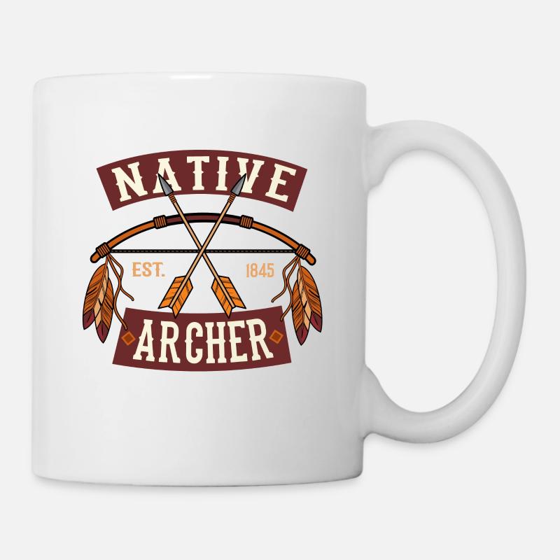 Native Archer l’arc d’indien cool archers - Mug blanc - blanc