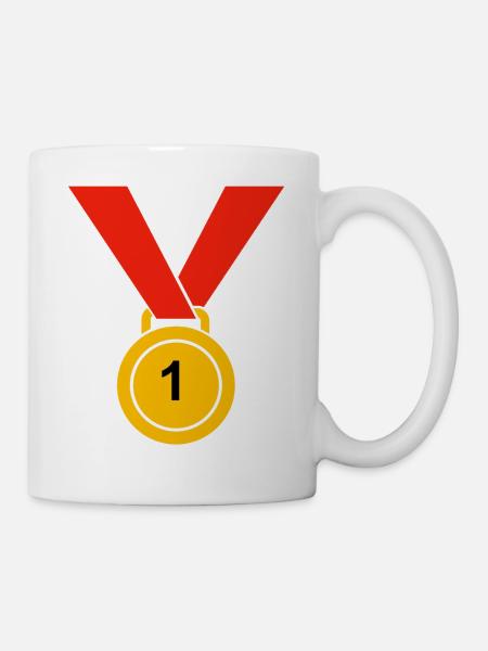 Medal "1" - Mug - white