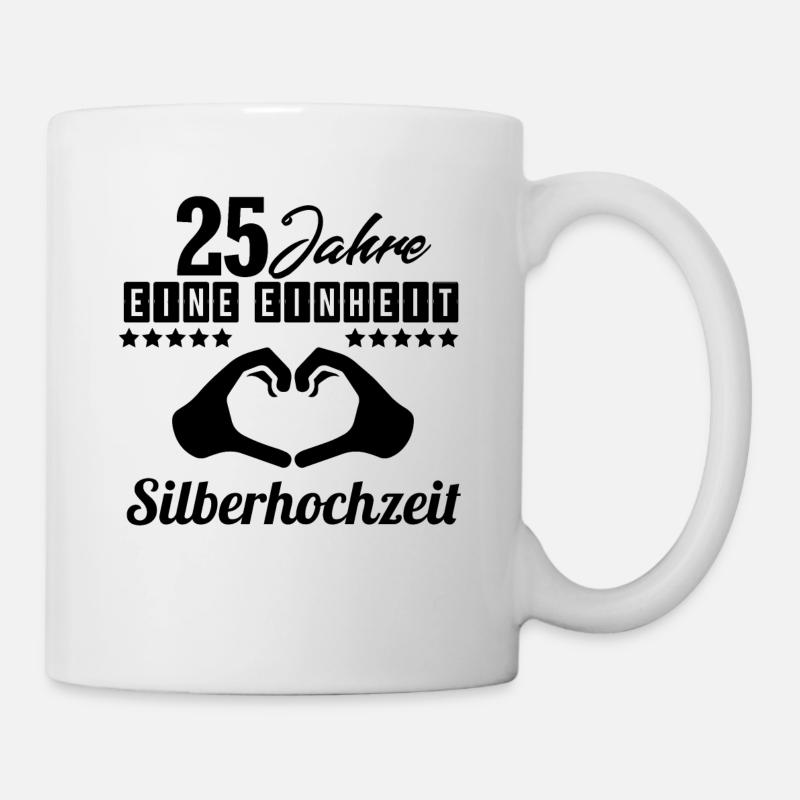 25 years a unit! Silver wedding - Mug - white