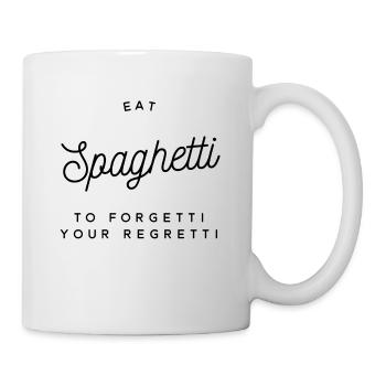 manger des spaghettis pour oublier vos regrettés - Mug blanc - blanc - Droite