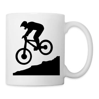downhill biking - cycling - Tasse - Weiß - Rechts