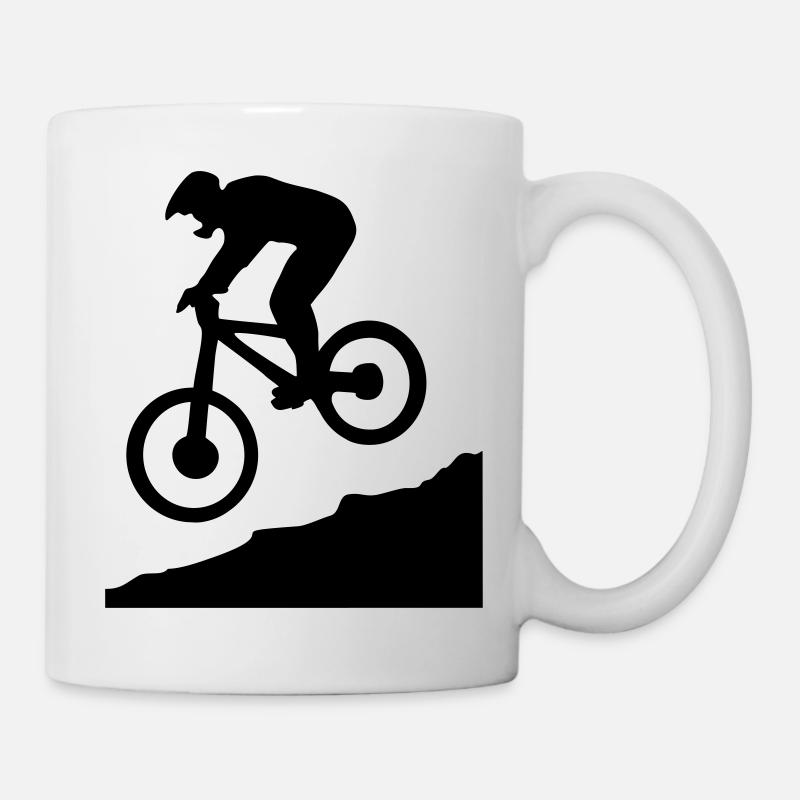 downhill biking - cycling - Mug blanc - blanc