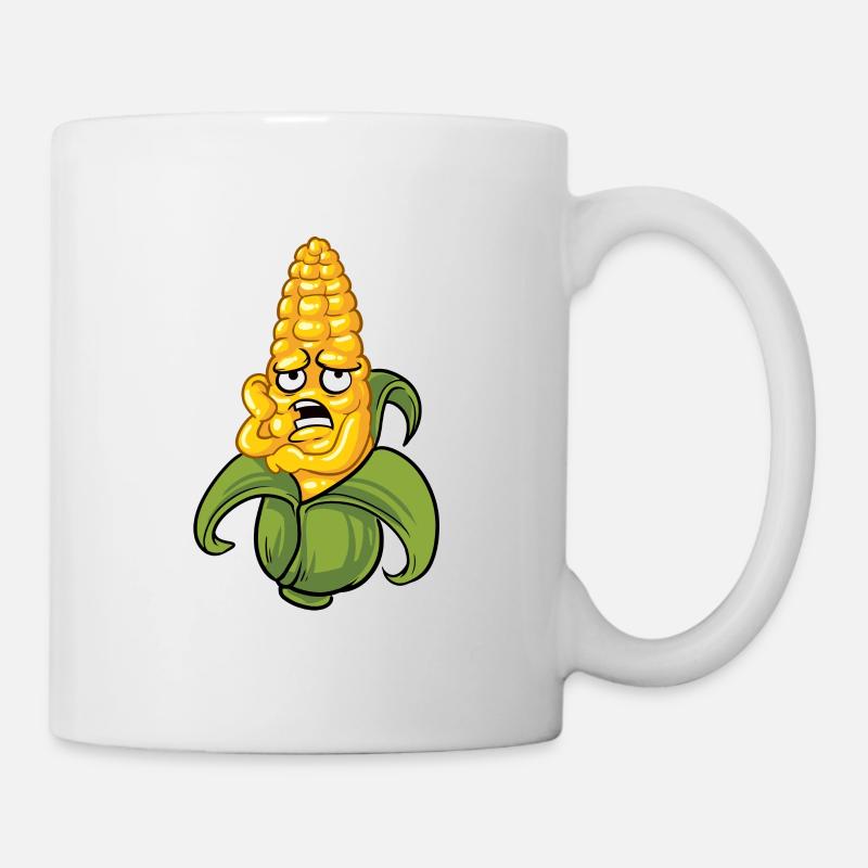 Cadeau de coeliaque drôle d'épi de maïs sans gluten - Mug blanc - blanc