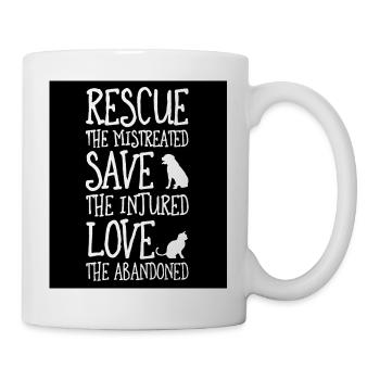 Sauvetage sauver les animaux d'amour - Mug blanc - blanc - Droite