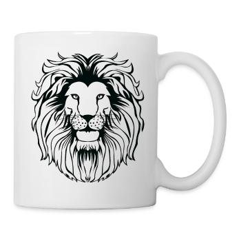 Der Löwenkopf - Tasse - Weiß - Rechts