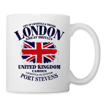 London - Union Jack Vintage Flag - Mug - white - Right