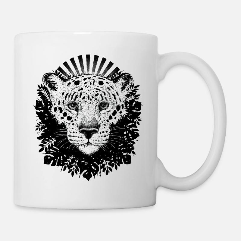 Leopardin - Tasse - Weiß