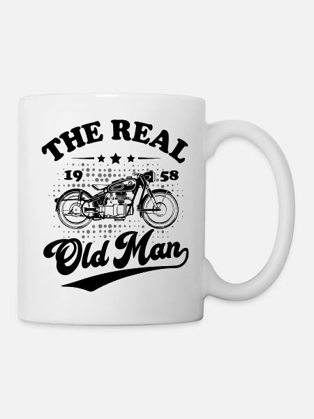 The Real Old Man Motorcycle 1958 - Mug - white