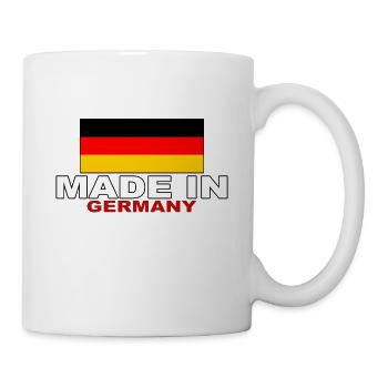 Made in Germany - Deutsche Flagge Stolz - Tasse - Weiß - Rechts