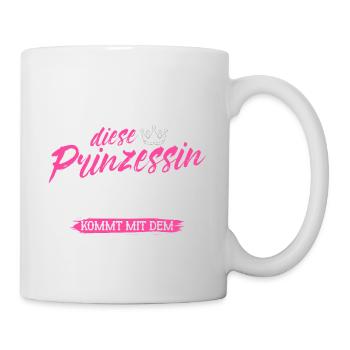 Landwirtin Traktor Frau Geschenk · Prinzessin - Tasse - Weiß - Rechts