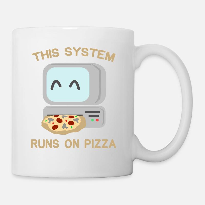Computer Pizza - Tasse - Weiß