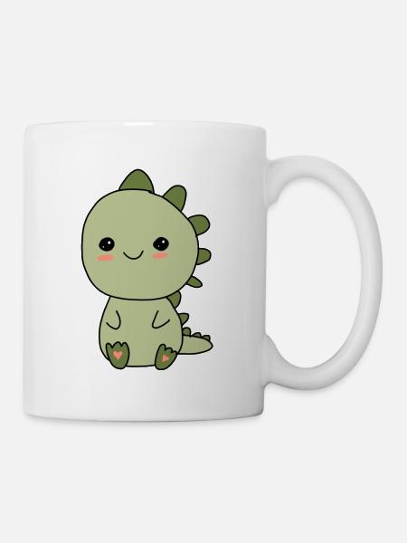 Doux petit dino - Mug blanc - blanc