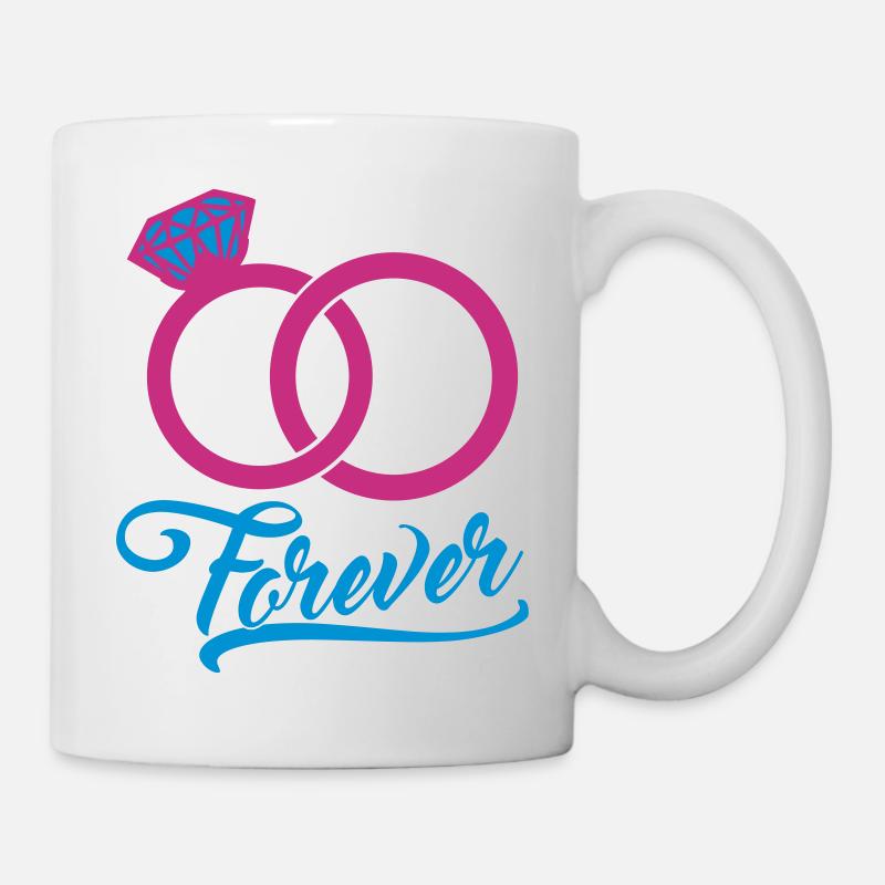 forever wedding rings - Tasse - Weiß