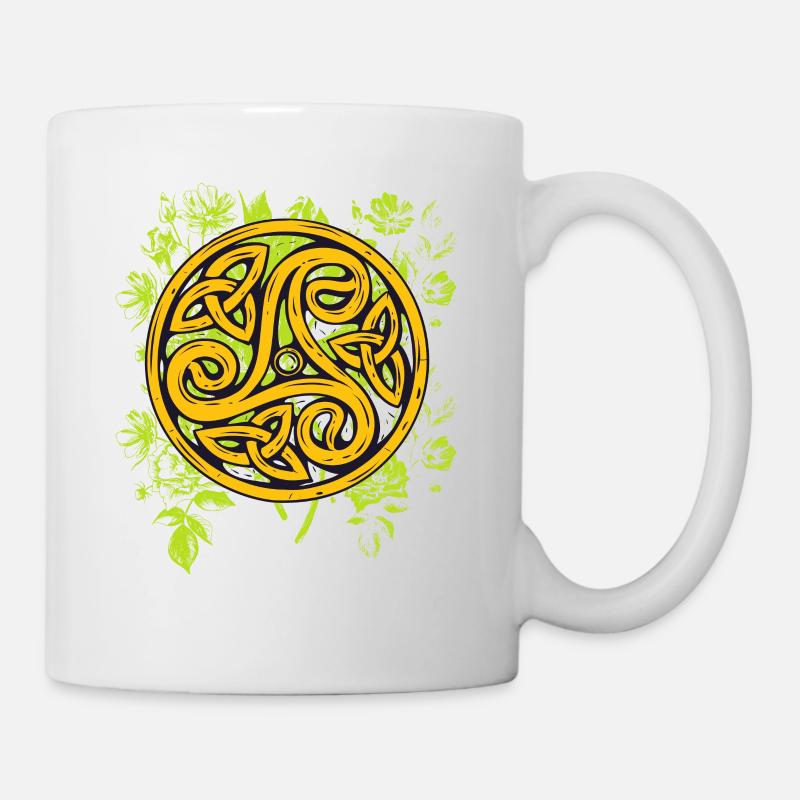 Triskele Keltisches Symbol - Tasse - Weiß