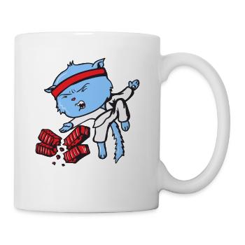 Karate cat - Mug - white - Right