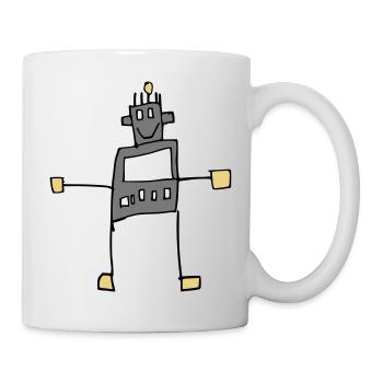 Dessin cool d'enfant robot - Mug blanc - blanc - Droite