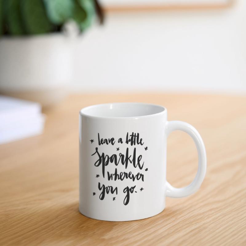 Laisse un petit éclat: D Mug blanc