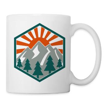 Paysage (emblème outdoor) - Mug blanc - blanc - Droite