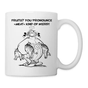Asterix Fruits B W - Mug blanc - blanc - Droite