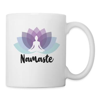Chemise de yoga Namaste cadeau de sport préféré - Mug blanc - blanc - Droite