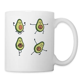 Yoga – Shirt Avokado Lieblingssport Geschenk - Tasse - Weiß - Rechts