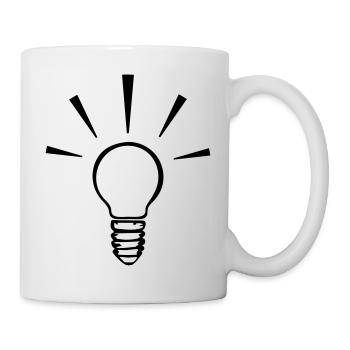 Light bulb - idea (1 color) - Mug - white - Right