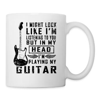Guitare électrique Rock Heavy Metal Musical Instrument Pop - Mug blanc - blanc - Droite