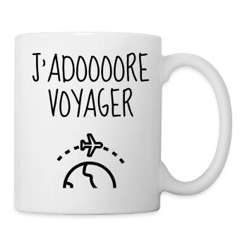 Reisen / Reisende / Urlaub / Tourismus - Tasse - Weiß - Rechts