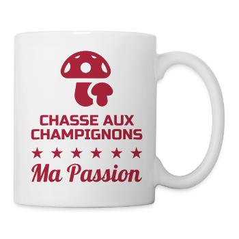 Mushroom / Champignon / Pilz / Picking - Mug - white - Right