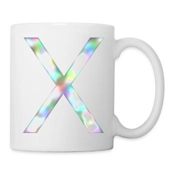 X - Arc-en-ciel - Mug blanc - blanc - Droite