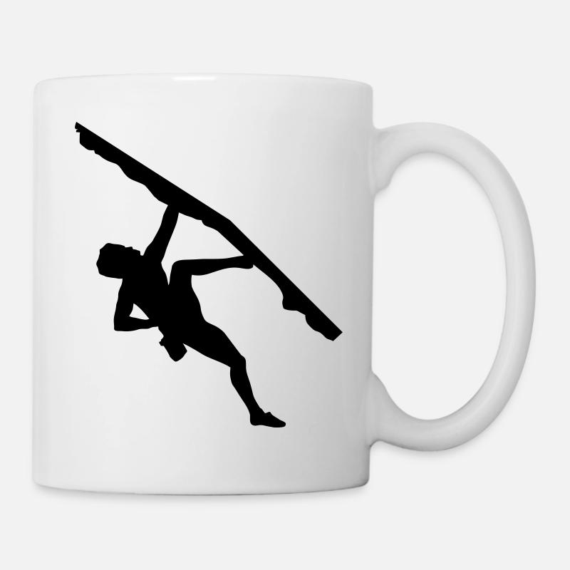 Klettern, Kletterer - Tasse - Weiß