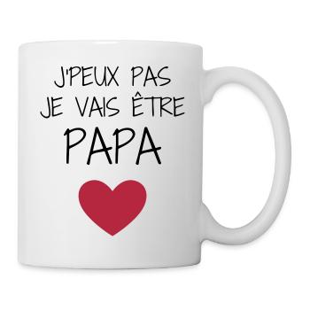 Papa Fête des Pères Naissance Bébé Anniversaire - Mug blanc - blanc - Droite