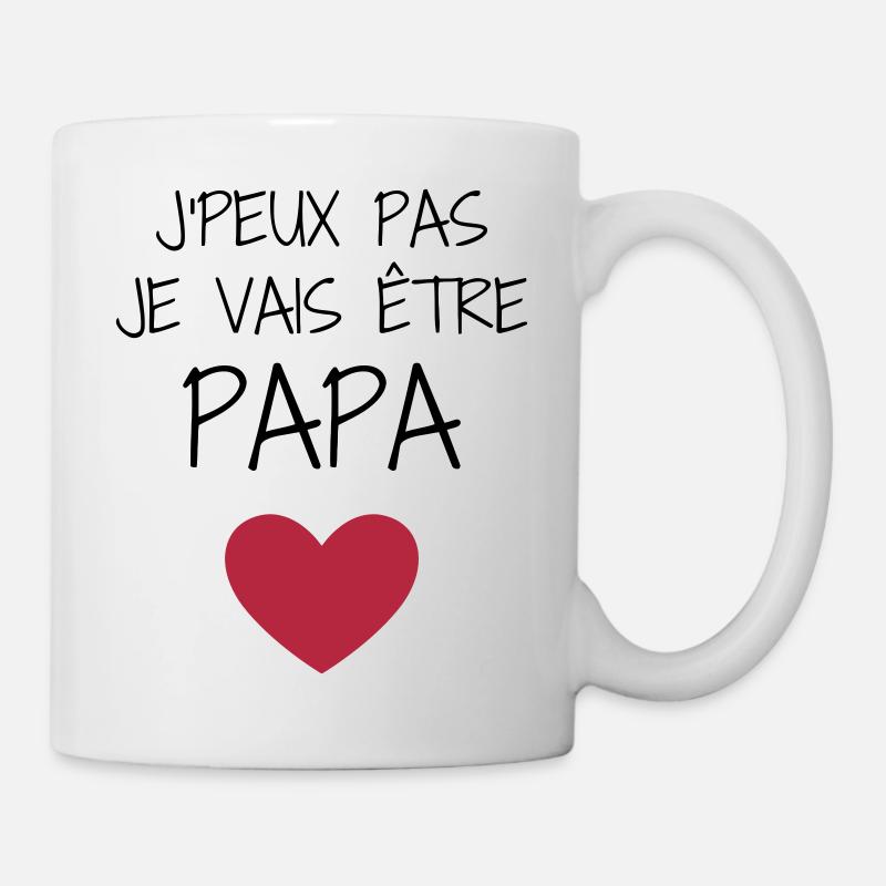 Papa Fête des Pères Naissance Bébé Anniversaire - Mug blanc - blanc