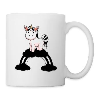 Licorne noire blanche Fantastique Fictional Animals Fable - Mug blanc - blanc - Droite