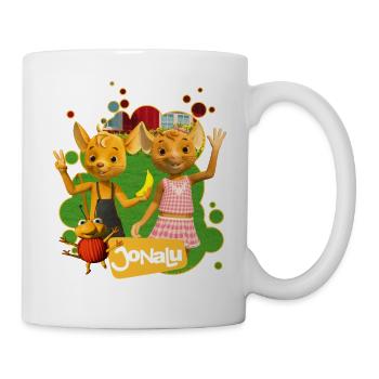 JoNaLu Jo Naya Und Lu Winken Fröhlich - Tasse - Weiß - Rechts