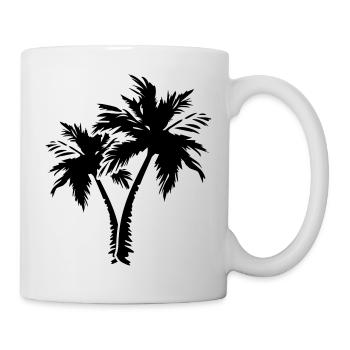 palm trees - Tasse - Weiß - Rechts