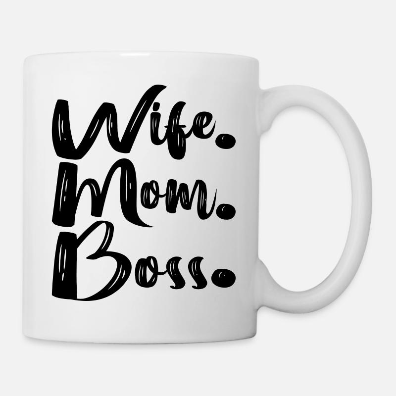 Wife Mom Boss - Tasse - Weiß