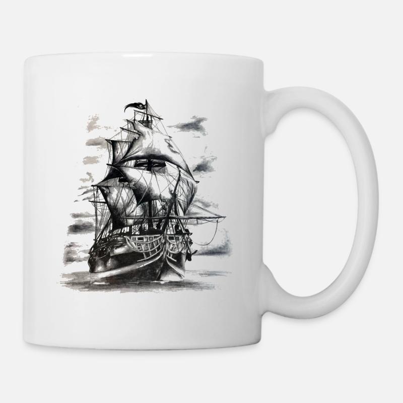 Piratenschiff - Tasse - Weiß