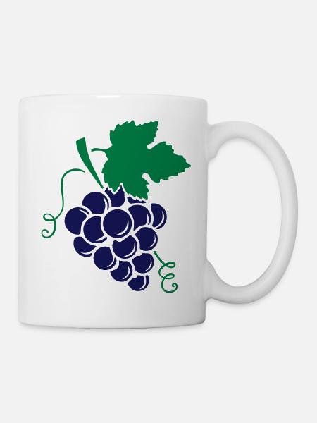 grapes design - Tasse - Weiß