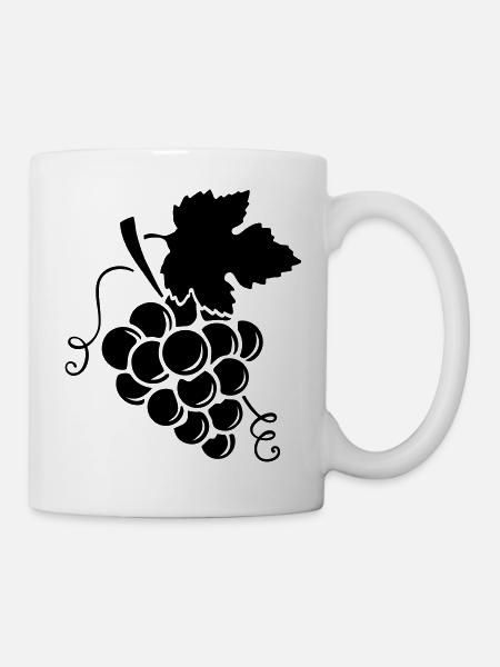 grapes design - Tasse - Weiß