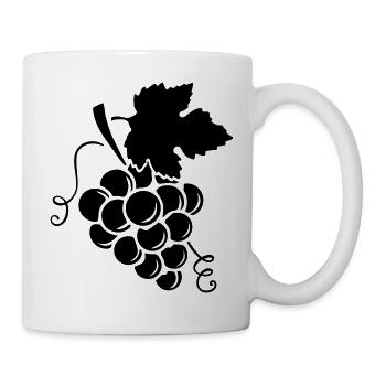 weintrauben design - Tasse - Weiß - Rechts