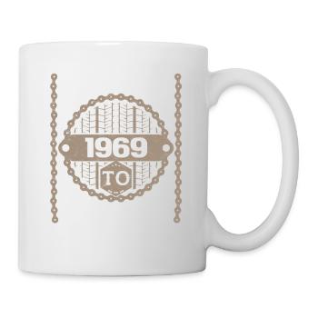 born to cycle moutainbike fahrrad 1969 - Tasse - Weiß - Rechts