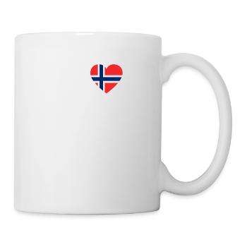 I LOVE ekg heartbeat NORWEGEN norway denmark - Tasse - Weiß - Rechts
