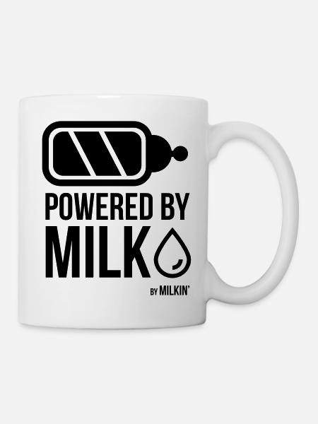 Milkin' - Bottle Power - Tasse - Weiß