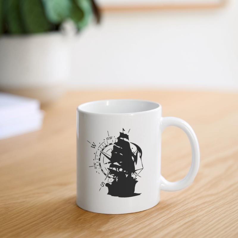 WindRose mit Segelschiff | Freizeimode Bstyled Tasse