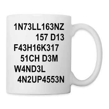 Intelligenz Ist Die Fähigkeit Sich Anzupassen - Tasse - Weiß - Rechts